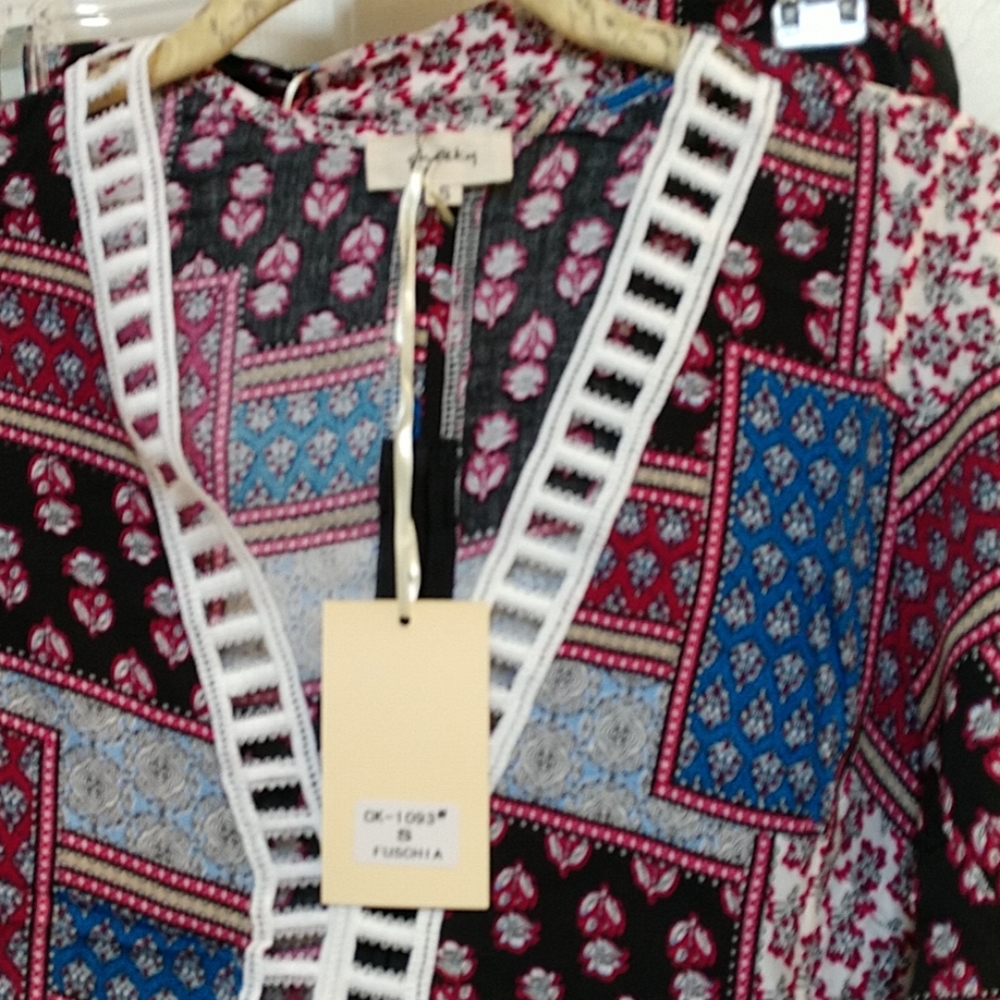 NWT Cheeky Boho Peasant crop with long skirt set - Picture 3 of 8